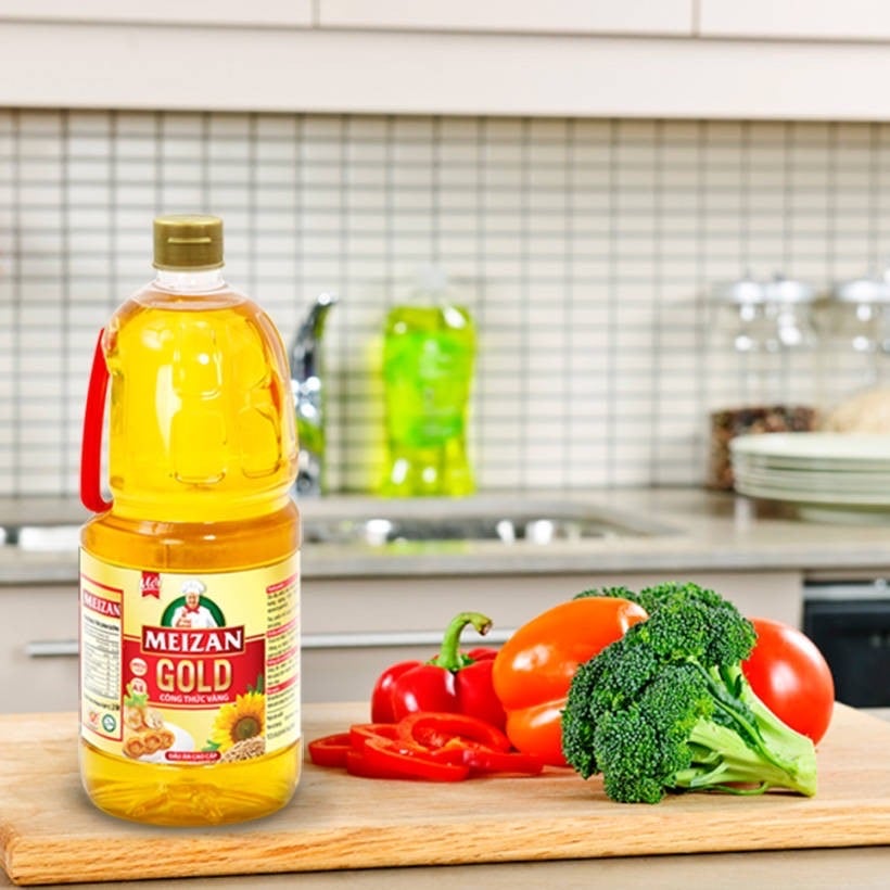 1 thùng dầu ăn MEIZAN Gold 2L gồm 6 chai